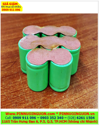 Pin sạc 9.6v-SC2000mAh, Nhận đóng pin máy khoan 9.6v-SC2000mAh (NiMh 9.6v-2.0Ah)